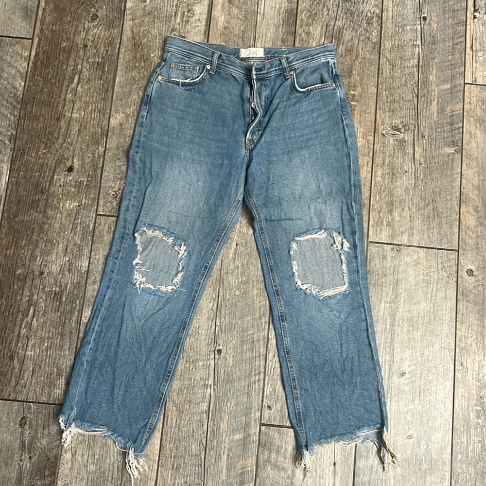 Free People Maggie Mid Rise Straight Leg Jean